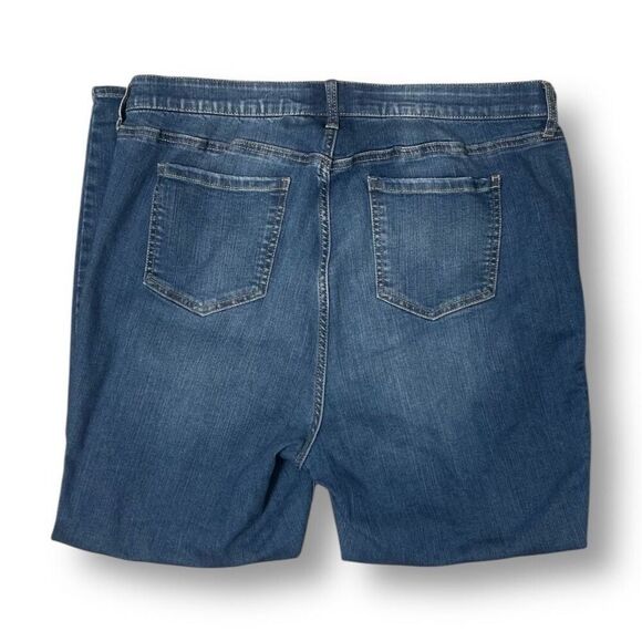 Torrid 20R Sky High Skinny Jeans Distressed Blue Pull On Stretch Denim 28 Inseam - Picture 5 of 12